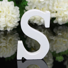 Load image into Gallery viewer, White Wood Letter Alphabet DIY Personalised Name Design Art Crafts Free Standing Xmas Birthday Wedding Party Home Decoration
