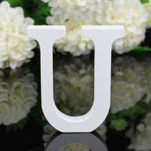 Load image into Gallery viewer, White Wood Letter Alphabet DIY Personalised Name Design Art Crafts Free Standing Xmas Birthday Wedding Party Home Decoration
