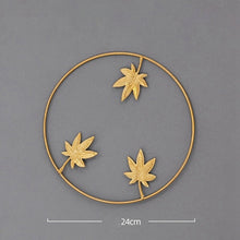 Load image into Gallery viewer, Nordic Style Wall Hanging Decoration Leaf Shape Iron Art Creative Retro Round Wall Shelf Decorative For Bedroom Living Room
