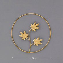 Load image into Gallery viewer, Nordic Style Wall Hanging Decoration Leaf Shape Iron Art Creative Retro Round Wall Shelf Decorative For Bedroom Living Room
