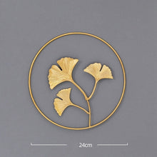 Load image into Gallery viewer, Nordic Style Wall Hanging Decoration Leaf Shape Iron Art Creative Retro Round Wall Shelf Decorative For Bedroom Living Room
