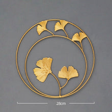 Load image into Gallery viewer, Nordic Style Wall Hanging Decoration Leaf Shape Iron Art Creative Retro Round Wall Shelf Decorative For Bedroom Living Room
