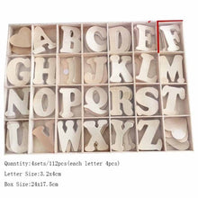 Load image into Gallery viewer, Wooden Letters Natural Alphabet Letters And Numbers Personalised DIY Craft Home Decor Wedding Birthday Xmas Party Name Design
