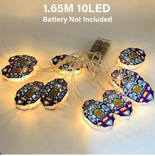 Load image into Gallery viewer, Star Moon Led Curtain Garland String Light Eid Mubarak Ramadan Decoration Islam Muslim Party Decor Eid Al Adha Gift Eid Mubarak
