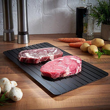 Load image into Gallery viewer, Aluminium Fast Defrosting Tray Frozen Meat Thawing Fresh Healthy Rapid Defrost Plate Food Gadgets Kitchen Tools
