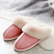 Load image into Gallery viewer, JIANBUDAN Plush warm Home flat slippers Lightweight soft comfortable winter slippers Women&#39;s cotton shoes Indoor plush slippers
