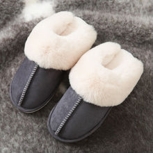 Load image into Gallery viewer, JIANBUDAN Plush warm Home flat slippers Lightweight soft comfortable winter slippers Women&#39;s cotton shoes Indoor plush slippers
