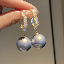 Load image into Gallery viewer, 2021 New Fashion Korean Oversized White Pearl Drop Earrings for Women Bohemian Golden Round Pearl Wedding Earrings Jewelry Gift
