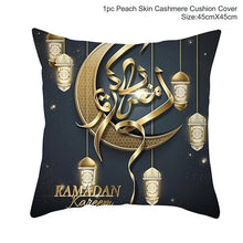 Load image into Gallery viewer, Ramadan MUBARAK Cushion Cover Eid Mubarak Decoration Islamic Muslim Party Favors Islam Gifts Eid Al Adha Ramadan Kareem 45x45cm
