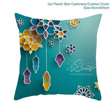 Load image into Gallery viewer, Ramadan MUBARAK Cushion Cover Eid Mubarak Decoration Islamic Muslim Party Favors Islam Gifts Eid Al Adha Ramadan Kareem 45x45cm
