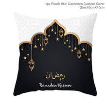 Load image into Gallery viewer, Ramadan MUBARAK Cushion Cover Eid Mubarak Decoration Islamic Muslim Party Favors Islam Gifts Eid Al Adha Ramadan Kareem 45x45cm
