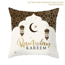 Load image into Gallery viewer, Ramadan MUBARAK Cushion Cover Eid Mubarak Decoration Islamic Muslim Party Favors Islam Gifts Eid Al Adha Ramadan Kareem 45x45cm
