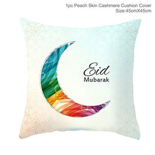 Load image into Gallery viewer, Ramadan MUBARAK Cushion Cover Eid Mubarak Decoration Islamic Muslim Party Favors Islam Gifts Eid Al Adha Ramadan Kareem 45x45cm
