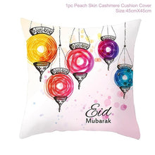 Load image into Gallery viewer, Ramadan MUBARAK Cushion Cover Eid Mubarak Decoration Islamic Muslim Party Favors Islam Gifts Eid Al Adha Ramadan Kareem 45x45cm
