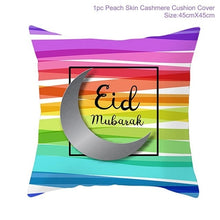 Load image into Gallery viewer, Ramadan MUBARAK Cushion Cover Eid Mubarak Decoration Islamic Muslim Party Favors Islam Gifts Eid Al Adha Ramadan Kareem 45x45cm
