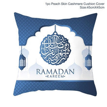 Load image into Gallery viewer, Ramadan MUBARAK Cushion Cover Eid Mubarak Decoration Islamic Muslim Party Favors Islam Gifts Eid Al Adha Ramadan Kareem 45x45cm
