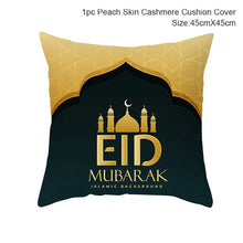 Load image into Gallery viewer, Ramadan MUBARAK Cushion Cover Eid Mubarak Decoration Islamic Muslim Party Favors Islam Gifts Eid Al Adha Ramadan Kareem 45x45cm
