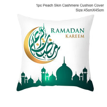 Load image into Gallery viewer, Ramadan MUBARAK Cushion Cover Eid Mubarak Decoration Islamic Muslim Party Favors Islam Gifts Eid Al Adha Ramadan Kareem 45x45cm
