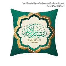 Load image into Gallery viewer, Ramadan MUBARAK Cushion Cover Eid Mubarak Decoration Islamic Muslim Party Favors Islam Gifts Eid Al Adha Ramadan Kareem 45x45cm
