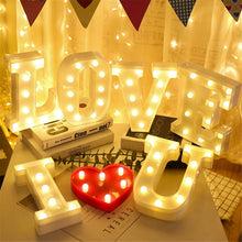 Load image into Gallery viewer, Alphabet Letter LED Lights Luminous Number Lamp Decoration Battery Night Light Party Bedroom Wedding Birthday Christmas Decor
