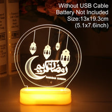 Load image into Gallery viewer, QIFU Eid Mubarak Decor Ornament Light Eid Kareem Ramadan Decor for Home Ramadan Mubarak Eid Al Adha Islamic Muslim Party Decor
