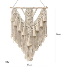 Load image into Gallery viewer, Macrame Boho Tapestry Wall Hanging Hand-woven Home Decoration Accessories Nordic Art Tassel Apartment Dorm Room Decoration
