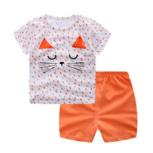 Load image into Gallery viewer, Baby Boy Clothes Outfit Short Sleeve Suit Cotton Girls Boys Summer Clothes Toddler Sets Children Kids T-shirt for 0-3Year
