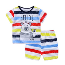 Load image into Gallery viewer, Baby Boy Clothes Outfit Short Sleeve Suit Cotton Girls Boys Summer Clothes Toddler Sets Children Kids T-shirt for 0-3Year
