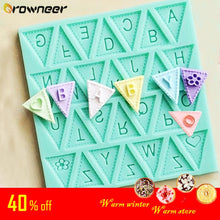 Load image into Gallery viewer, Letters Mold Triangle Alphabet Silicone Baking Mould Cupcake Decorating Tool Fondant Candy Chocolate Gumpaste Nonstick
