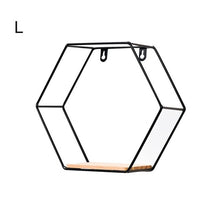 Load image into Gallery viewer, 2021 Morden Nordic Hexagonal Iron Stand Small Pot Wall Shelving Holder Home Shelf Storage Holder Decorative Shelves
