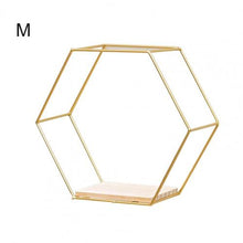 Load image into Gallery viewer, 2021 Morden Nordic Hexagonal Iron Stand Small Pot Wall Shelving Holder Home Shelf Storage Holder Decorative Shelves
