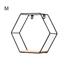 Load image into Gallery viewer, 2021 Morden Nordic Hexagonal Iron Stand Small Pot Wall Shelving Holder Home Shelf Storage Holder Decorative Shelves
