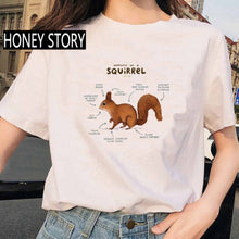 Load image into Gallery viewer, Summer Animal Hedgehog Analysis Print Women T shirt Creative Fashion Pattern Female Short Sleeve Cotton Clothes
