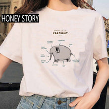 Load image into Gallery viewer, Summer Animal Hedgehog Analysis Print Women T shirt Creative Fashion Pattern Female Short Sleeve Cotton Clothes
