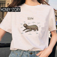 Load image into Gallery viewer, Summer Animal Hedgehog Analysis Print Women T shirt Creative Fashion Pattern Female Short Sleeve Cotton Clothes
