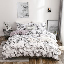 Load image into Gallery viewer, The Bedroom Bedding Is A Comfortable White Marble Pattern Printed Duvet Cover (2/3 Piece Set), Single And Double Super Large
