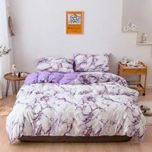 Load image into Gallery viewer, The Bedroom Bedding Is A Comfortable White Marble Pattern Printed Duvet Cover (2/3 Piece Set), Single And Double Super Large
