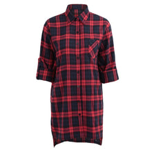 Load image into Gallery viewer, 3XL 4XL 5XL Plus Size Korean Tops Plaid Shirts Women Blouses Tartan Shirt Long Sleeve Baggy Check Blouse Oversized female tunics
