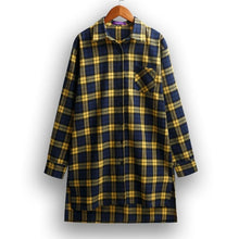 Load image into Gallery viewer, 3XL 4XL 5XL Plus Size Korean Tops Plaid Shirts Women Blouses Tartan Shirt Long Sleeve Baggy Check Blouse Oversized female tunics
