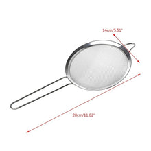 Load image into Gallery viewer, Kitchen Stainless Steel Flour Tea Strainer Mesh Colander Sieve Filter Sifter
