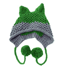 Load image into Gallery viewer, BomHCS Cute Fox Ears Beanie Winter Warm 100% Handmade Knit Hat
