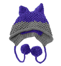 Load image into Gallery viewer, BomHCS Cute Fox Ears Beanie Winter Warm 100% Handmade Knit Hat
