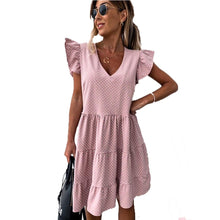 Load image into Gallery viewer, Summer Dress 2021 Women Polka Dot Street Sexy Casual Loose Thin Beach Party Dress Plus Size V Neck Mini Dress Female Vestidos
