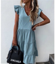 Load image into Gallery viewer, Summer Dress 2021 Women Polka Dot Street Sexy Casual Loose Thin Beach Party Dress Plus Size V Neck Mini Dress Female Vestidos
