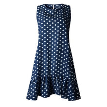 Load image into Gallery viewer, Summer Dress 2021 Women Polka Dot Street Sexy Casual Loose Thin Beach Party Dress Plus Size V Neck Mini Dress Female Vestidos
