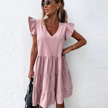 Load image into Gallery viewer, Summer Dress 2021 Women Polka Dot Street Sexy Casual Loose Thin Beach Party Dress Plus Size V Neck Mini Dress Female Vestidos
