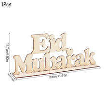 Load image into Gallery viewer, EID Mubarak Wooden Pendant with LED Candles Light Ramadan Decorations For Home Islamic Muslim Party Eid Decor Kareem Ramadan
