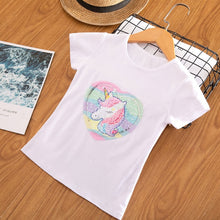 Load image into Gallery viewer, New Brand Girls Animal Print T shirt Unisex Unicornio Tee Clothes Children Cartoon Top For 3 4 5 6 7 8 Years Kids Birthday Wear
