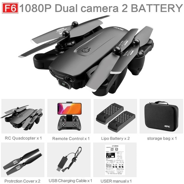 2021 NEW F6 Drone GPS 4K 5G WiFi Live Video FPV Quadrotor Flight 25 Minutes Rc Distance 1000m Drone HD Wide-Angle Dual Camera