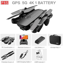 Load image into Gallery viewer, 2021 NEW F6 Drone GPS 4K 5G WiFi Live Video FPV Quadrotor Flight 25 Minutes Rc Distance 1000m Drone HD Wide-Angle Dual Camera
